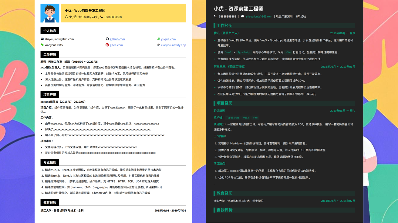 网络运维工程师简历模版（精选极简模版358款）