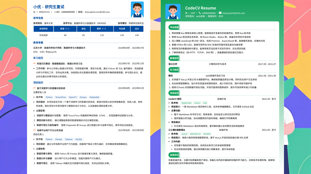 自动化测试简历模版（精选极简模版736款）
