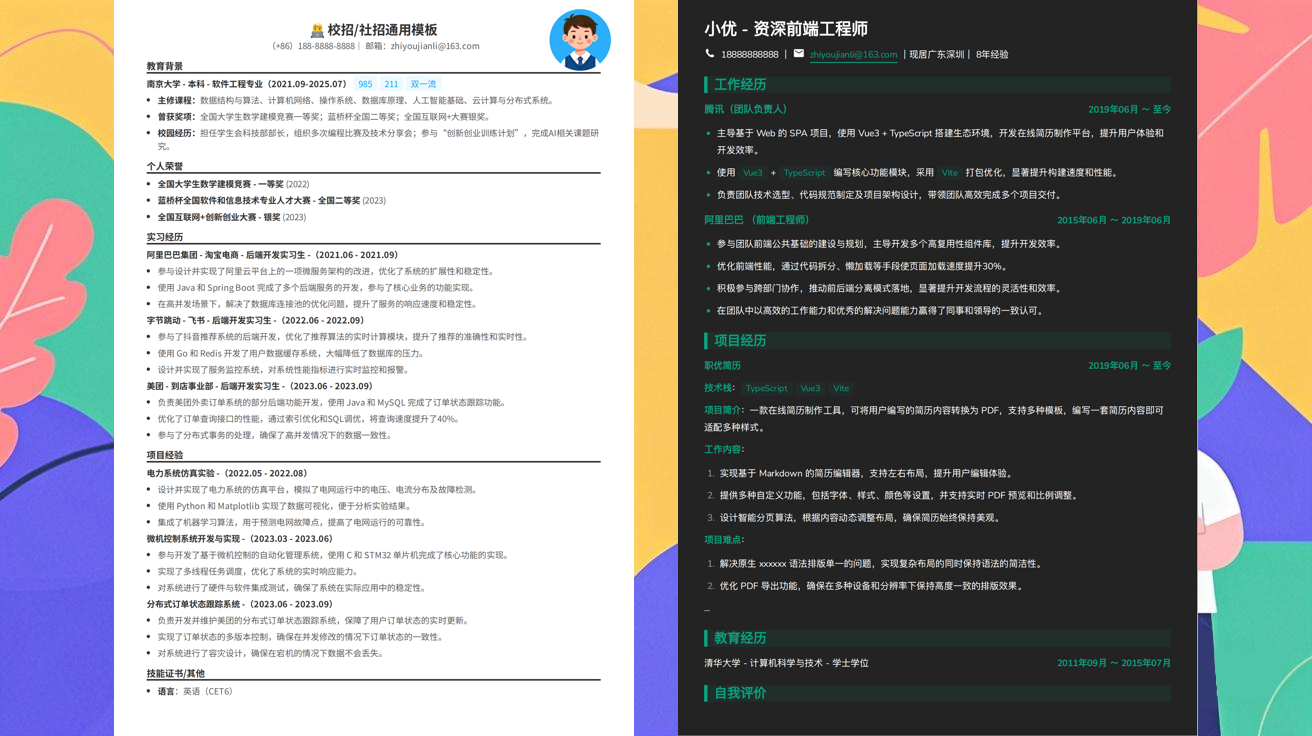 功能测试简历模版（精选极简模版993款）