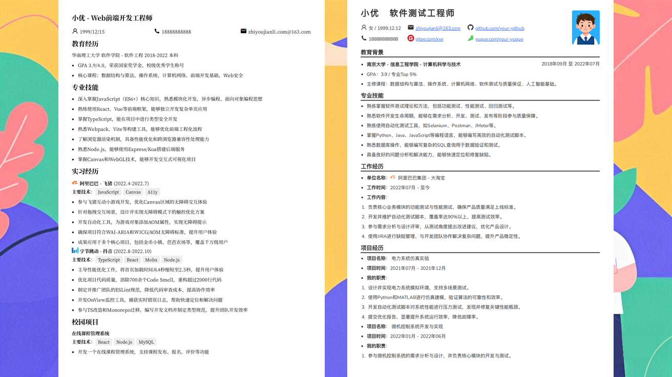 最新java简历模版（精选极简模版765款）