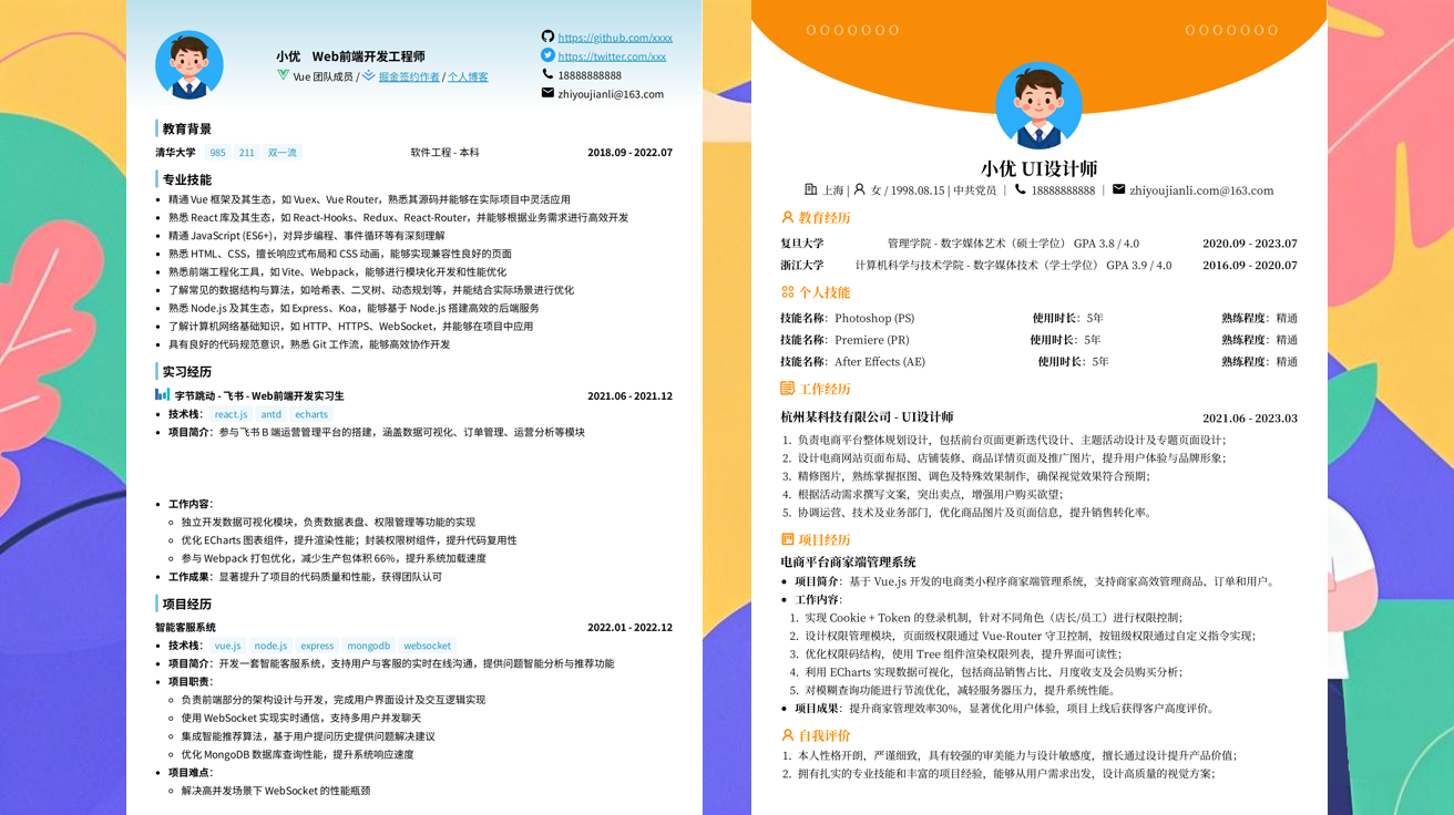 电子信息工程简历模版（精选极简模版240款）