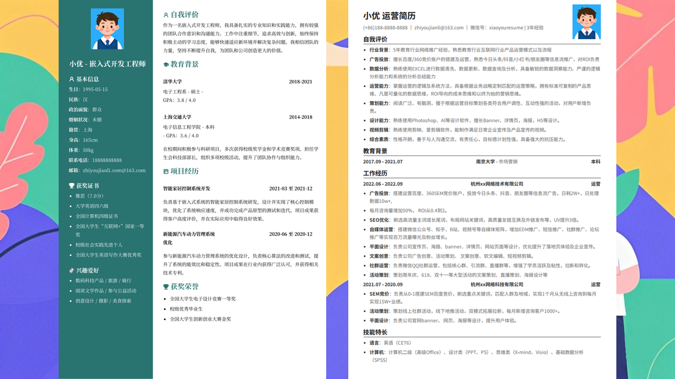 软件测试自动化简历模版（精选极简模版815款）