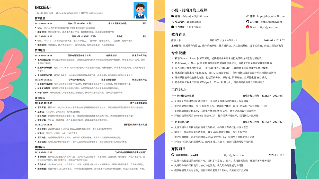 通信工程简历模版下载（精选极简模版623款）